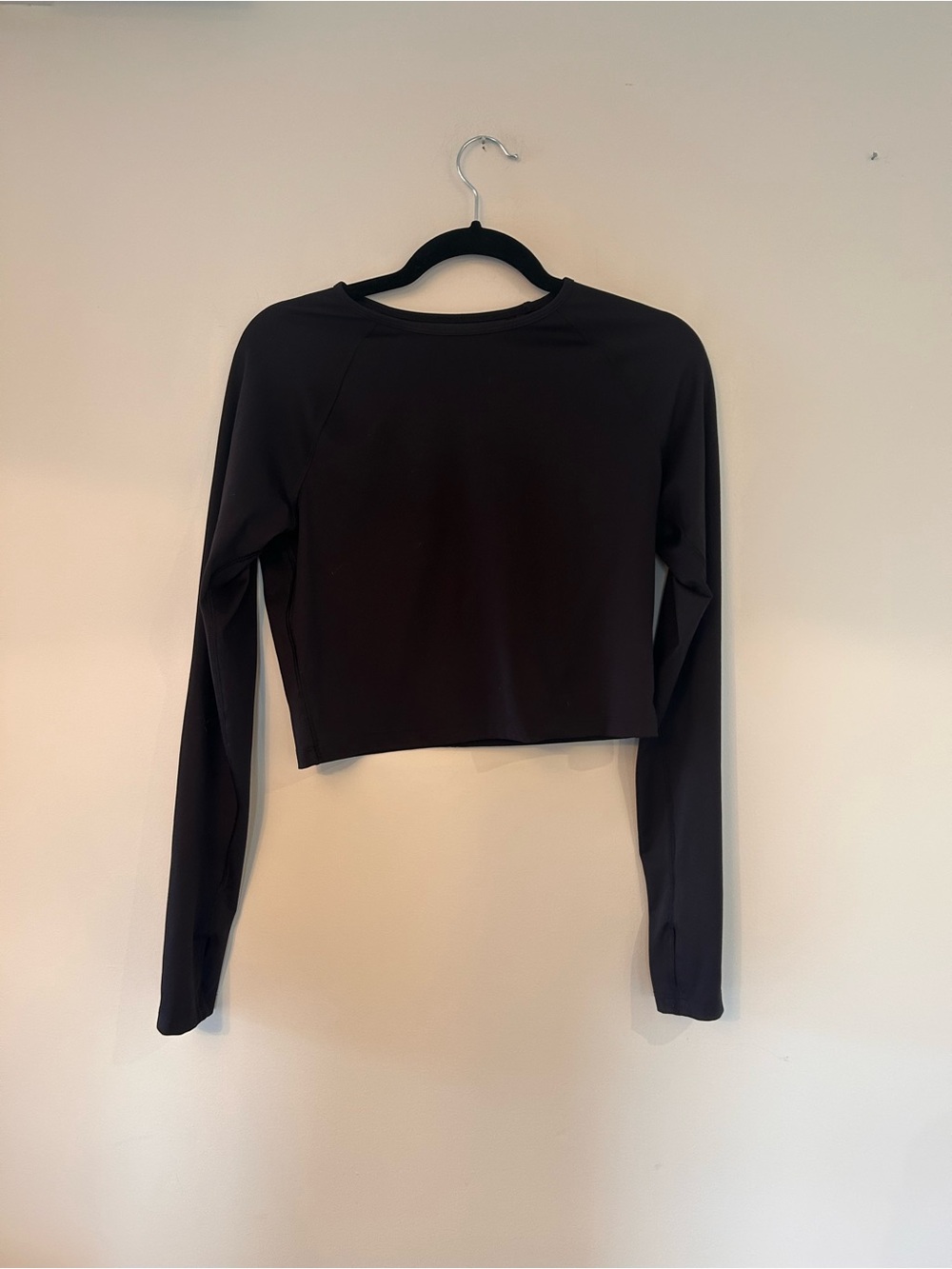 Black Athletic Cropped Top